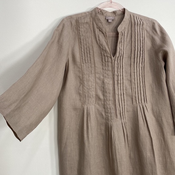 J. Jill Linen Tunic Top Women's Small Neutral Beige - Picture 5 of 9